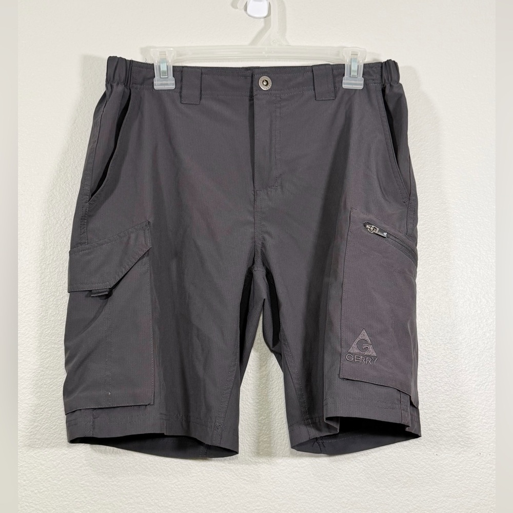 Gerry Weber Cargo Shorts Side Pockets Dark Gray Lightweight Spandex Men Size 32